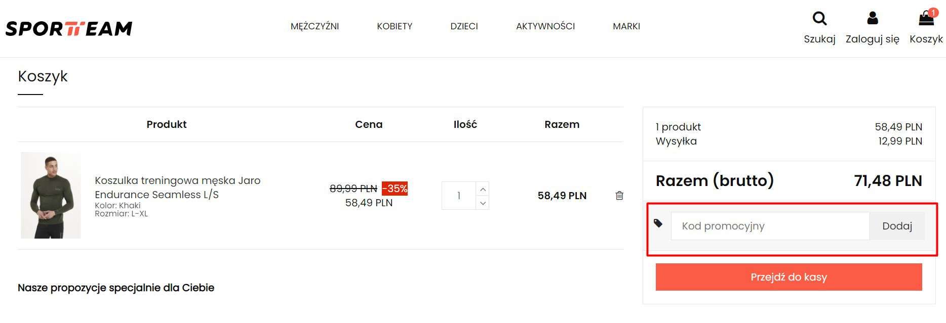 SportTeam kod rabatowy na maj 2024 50 Upoluj!