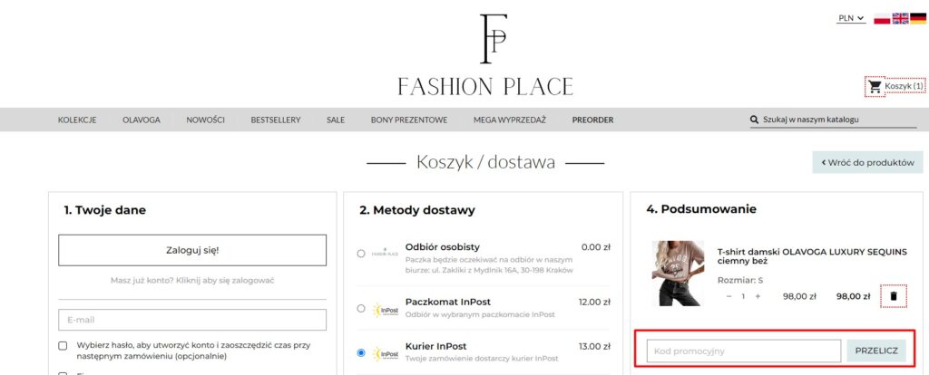 fashion place kod rabatowy