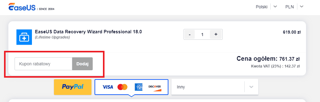 EaseUS kod rabatowy