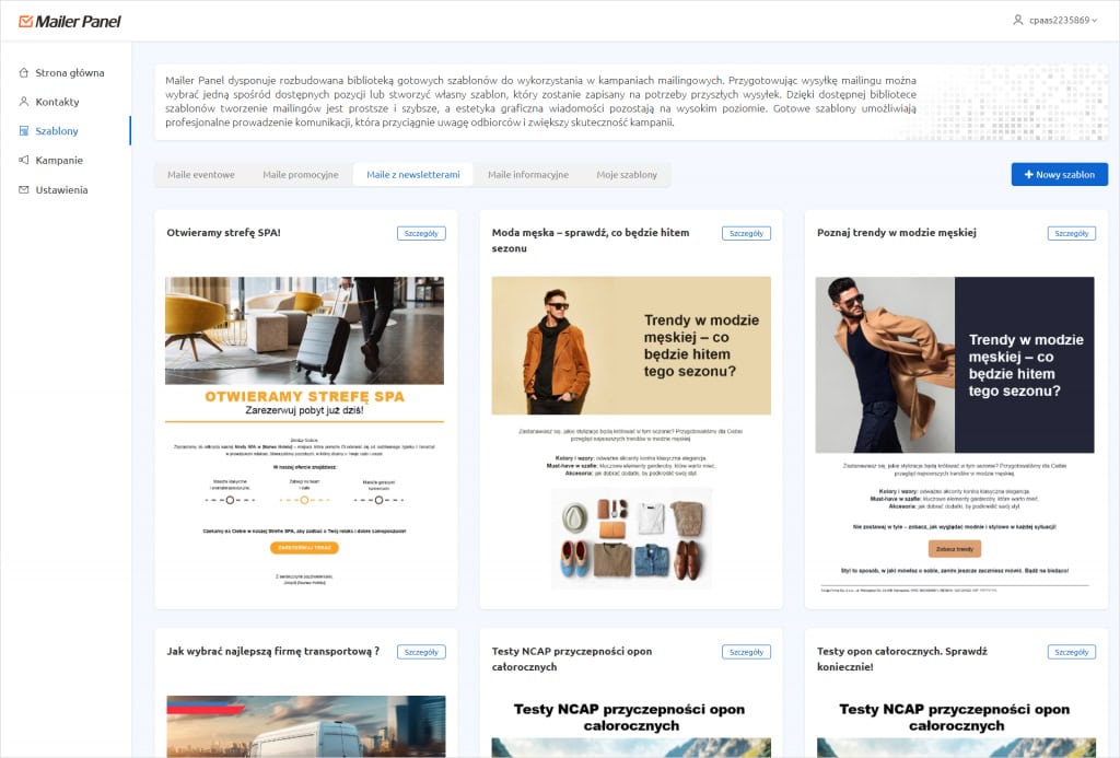 Mailer Panel w nazwa.pl