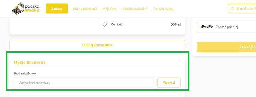 Paczka Smaku kod rabatowy