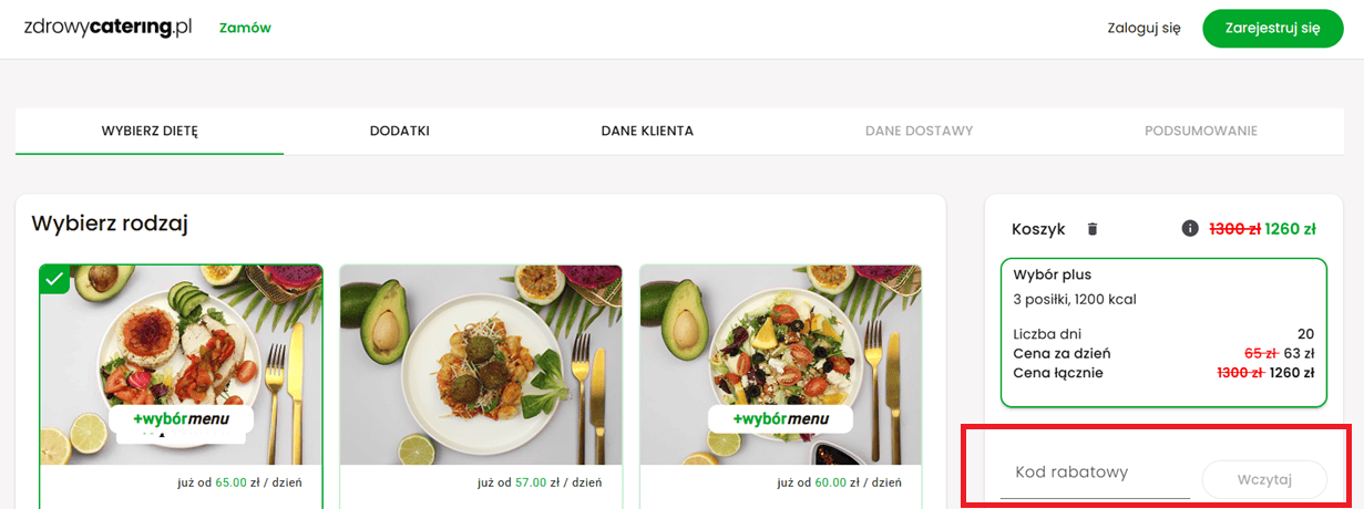 Zdrowy Catering kod rabatowy